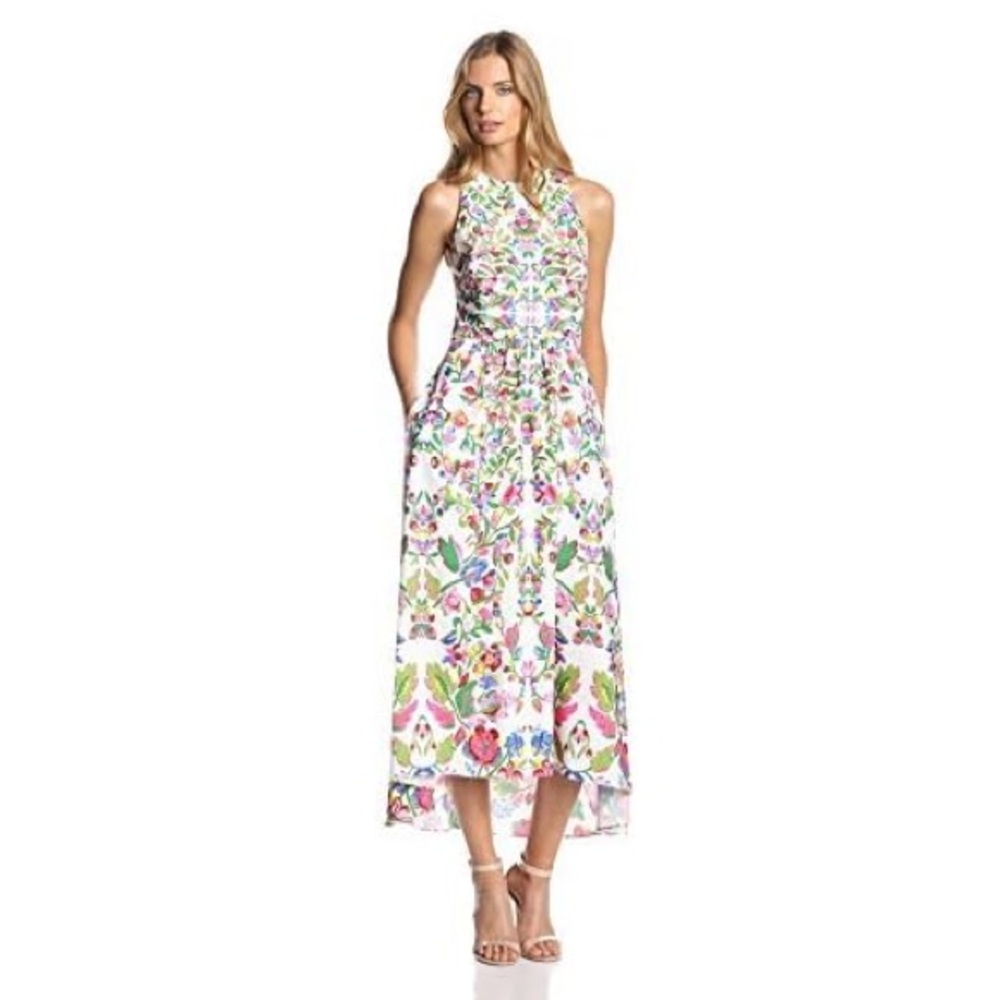 Cynthia Steffe Women's Sidney Floral Print Lily White Dress Size 4